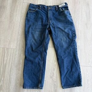 Carhartt FR Mens Blue Denim Mid Rise All Day Comfort Straight Jeans Size 40x30